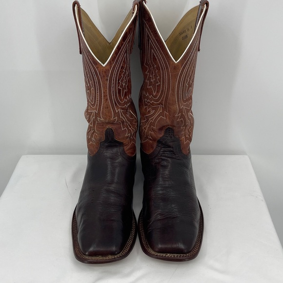 ANDERSON BEAN Men's Brown Two-Tone Western Cowboy Boots SIZE 13D NEW INSOLES - Picture 3 of 10
